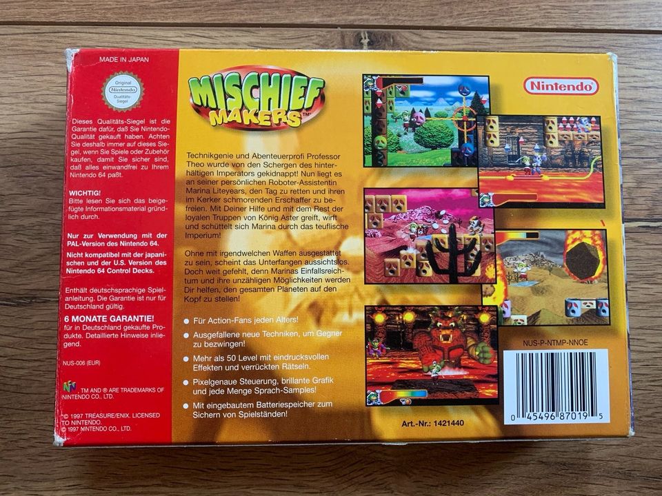 N64, Mischief Makers - (inkl. OVP, mit Anleitung) in Kahla