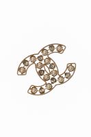 CHANEL große Brosche CC Anstecknadel gold Perlen Strass RATENKAUF Kr. München - Grünwald Vorschau