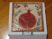 Keramik Kachel Fliese Granatapfel Glasurelemente 24k Gold Judaika Bayern - Augsburg Vorschau