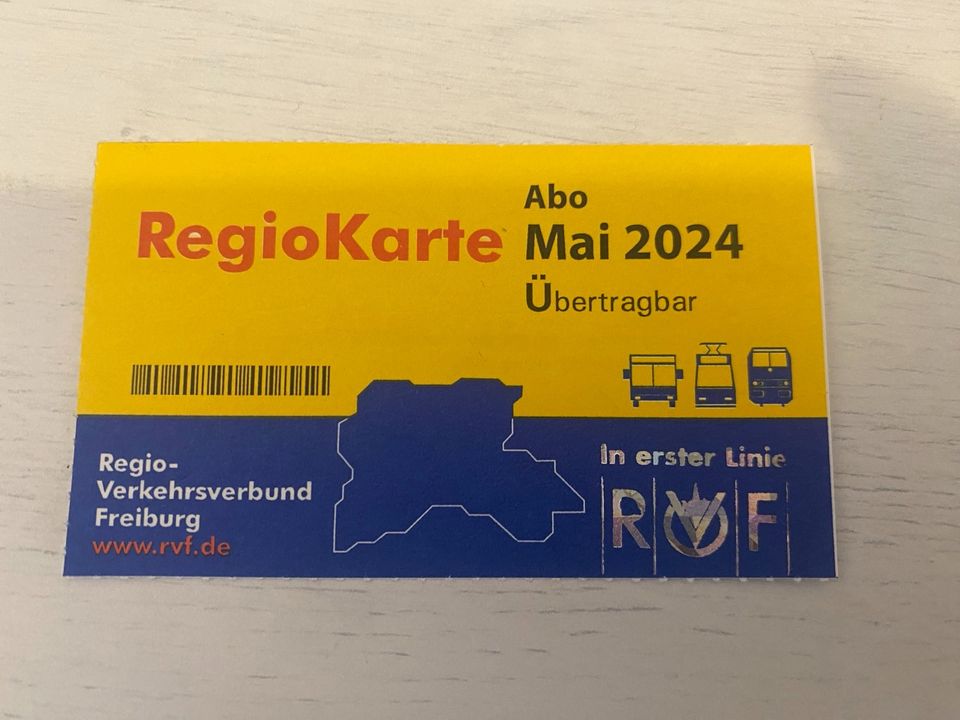 Regiokarte übertragbar Mai 2024 in Endingen