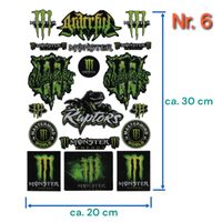 Aufkleber / Sticker ( Monster Energy ) für zB Helm , Motorrad , Motocross , Auto Wandsbek - Hamburg Jenfeld Vorschau