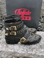 Buffalo Stiefeletten Bikerboots schwarz mit goldenen Nieten Gr.39 Bayern - Ebermannstadt Vorschau