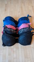 5xBH H&M 70B schwarz blau pink Pailletten Spitze Hessen - Gladenbach Vorschau