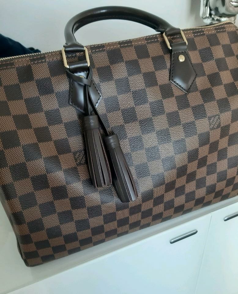 Louis Vuitton Anhänger Damier ebene Tassel Quaste Taschenschmuck in Pforzheim