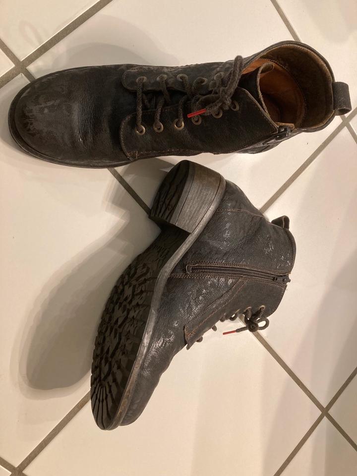 Braun/blaue Schnürboots/Stiefeletten von Think in Gr.42 in Bienenbüttel