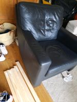 Ledersessel und 2-er Sofa schwarz Wandsbek - Hamburg Volksdorf Vorschau