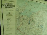 DDR Landkarte Schulkarte Verkehrskarte 1:300000 125x180 cm, Sachsen - Leippe-Torno Vorschau