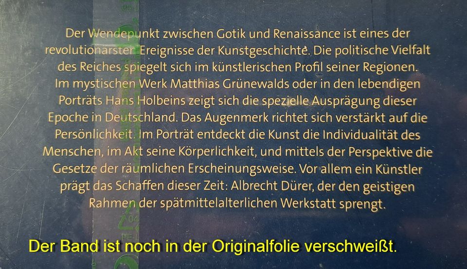 Spätgotik – Renaissance, Geschichte d. Bildenden Kunst, Kunstband in Kassel