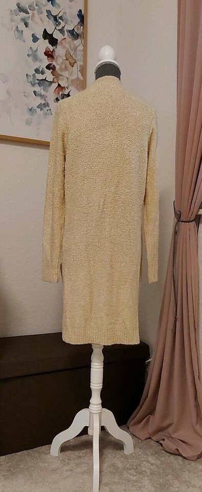 Miller & M. Damen Strick Jacke Cardigan Pulli lang beige S 36 38 in Walsrode