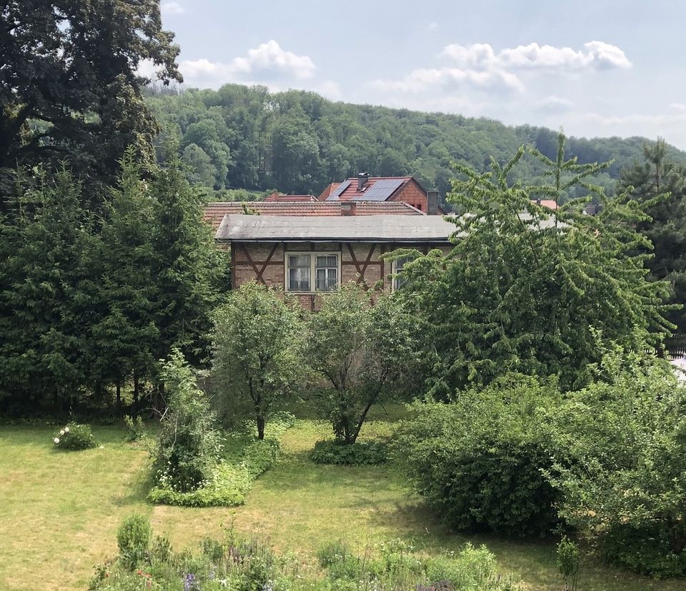 Fachwerkhaus zum Ausbau, schöner ruhiger Garten, Blick auf Südharzberge in idyllischem Erholungsort in Harztor Ilfeld