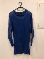 Strick Pulli Long  Pullover Kleid blau mit Glitzer Steinchen 36 Baden-Württemberg - Rottweil Vorschau