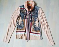 Sweatjacke,Shirtjacke, BIBA, S/M, apricot/grau, Glitzersteinchen West - Unterliederbach Vorschau