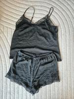 H&M Pyjama schwarz mit Spitze Nachthemd Gr. M 38 Bayern - Höchstadt Vorschau