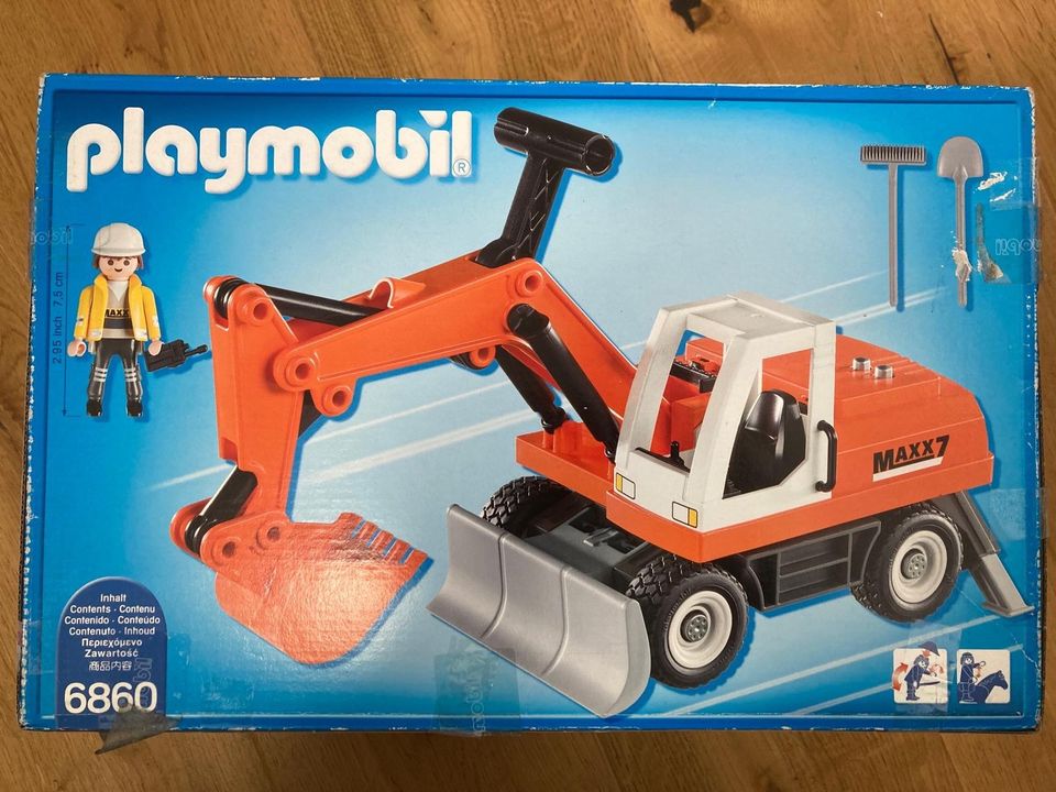 Playmobil Schaufelbagger Bagger 6860 wie neu in OVP vollständig in Kerpen