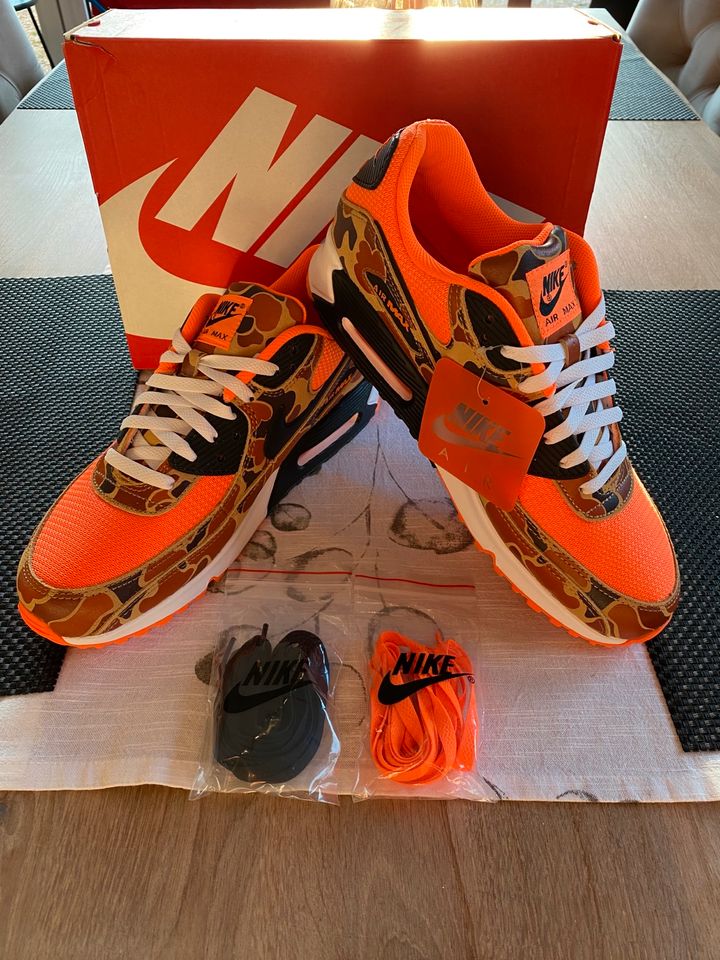 Nike Air Max 90 Duck Camo Orange EU 45.5 NEU in Drangstedt