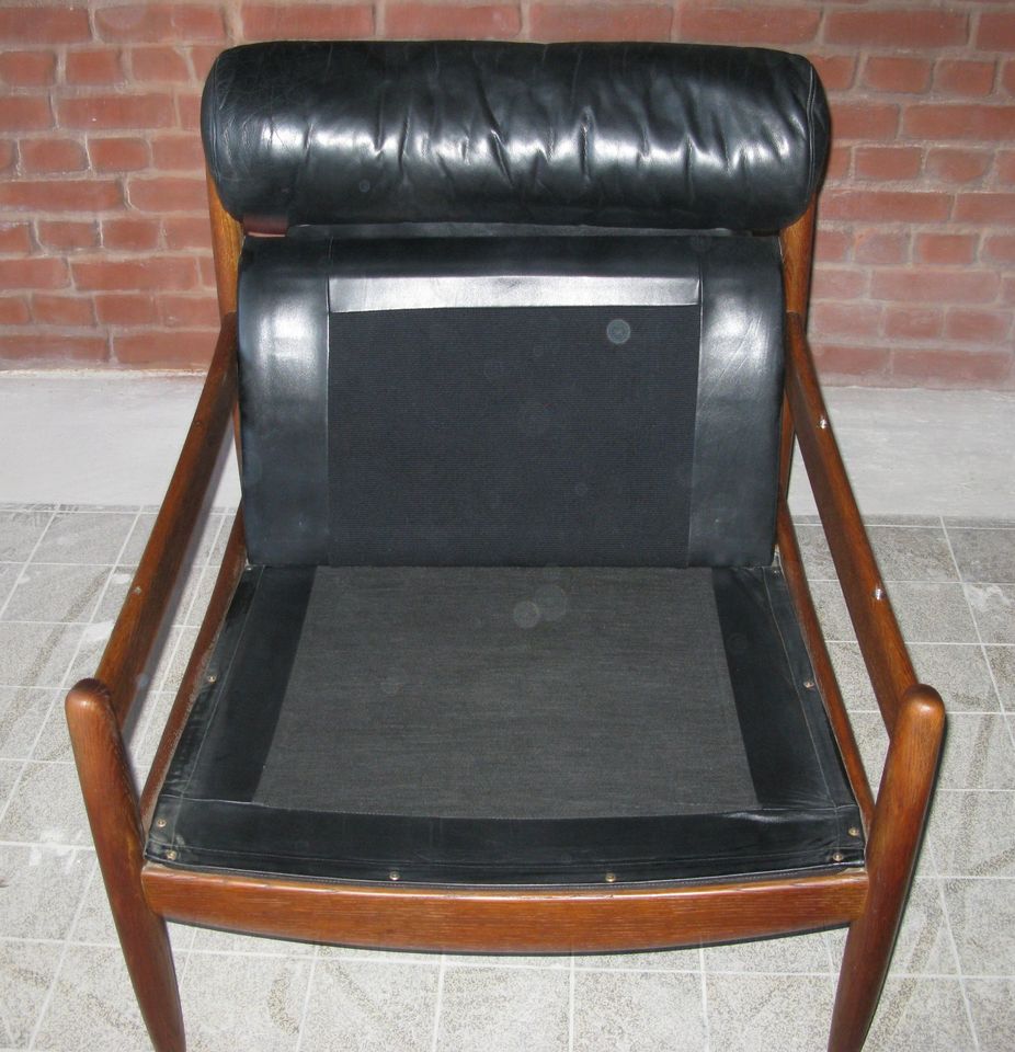 Paar Brazilien brazil Chair Sessel Leder Eiche danish Design 1960 in Völklingen