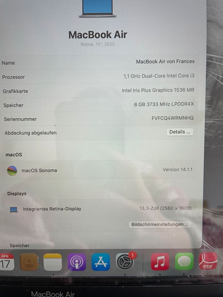 Mac Book Air 2020 in Haldensleben