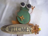 Gartenstecker Holz/ Blech/Rost 1 m - Frosch - WILLKOMMEN Baden-Württemberg - Neulußheim Vorschau
