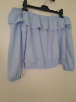 Bluse Shirt Carmenausschnitt Sommerbluse Sommershirt H&M Hellblau Baden-Württemberg - Neuhausen Vorschau