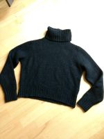 Schwarzer Vintage cropped Wollpullover Rollkragenpullover Pulli Sachsen - Freital Vorschau