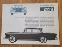 Original Prospekt 1959 Mercedes Benz 220 S/SE Baden-Württemberg - Marbach am Neckar Vorschau