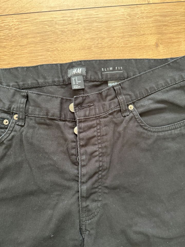 H&M Jeans Hose Herren | Schwarz | 34 in Bergisch Gladbach