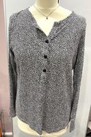 Blue Motion Schlupf-Bluse blau-weiß Allover-Druck Casual-Look Hessen - Michelstadt Vorschau