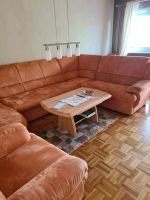 Couch mit Sessel, apricotfarben, Mikrofaser, sehr guter Zustand Hessen - Pfungstadt Vorschau