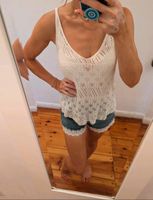 Stricktop Vero Moda S Beach Ibiza Boho Vibes wollweiß weiß creme Berlin - Wilmersdorf Vorschau