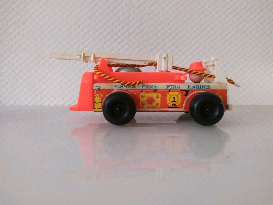 Fisher price vintage FIRE ENGINE 720 Feuerwehr Auto Kinder in