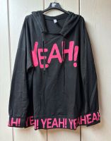 Hoodie Sweater Sweatshirt schwarz YEAH! Neon Pink oversize Nordrhein-Westfalen - Rheinberg Vorschau