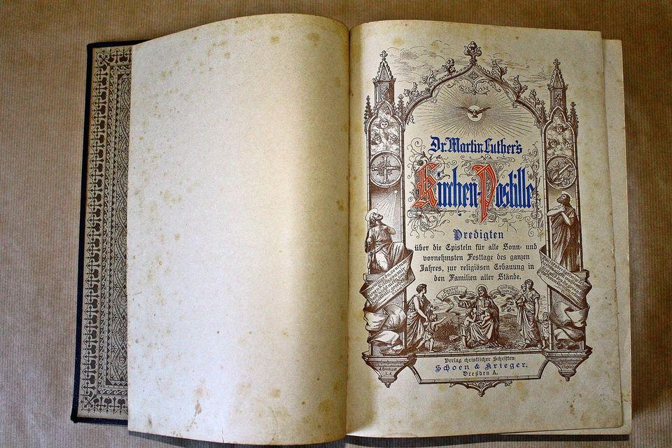 Ein Werk von Dr. Martin Luthers Postillen, ende 19. Jarhundert in Bergkamen
