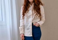 #Zara Bluse Tunika Satinoptik cremefarben Langarm Sweatshirt Berlin - Mitte Vorschau