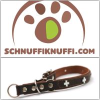 Halsband Zugstopp MAUL Hunde Schweizer Kreuz braun-cognac/silber Hessen - Calden Vorschau