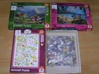 3 Schmidt Puzzle, je 1000 Teile, Motive: Walt Disney, Blumen Rheinland-Pfalz - Wissen Vorschau