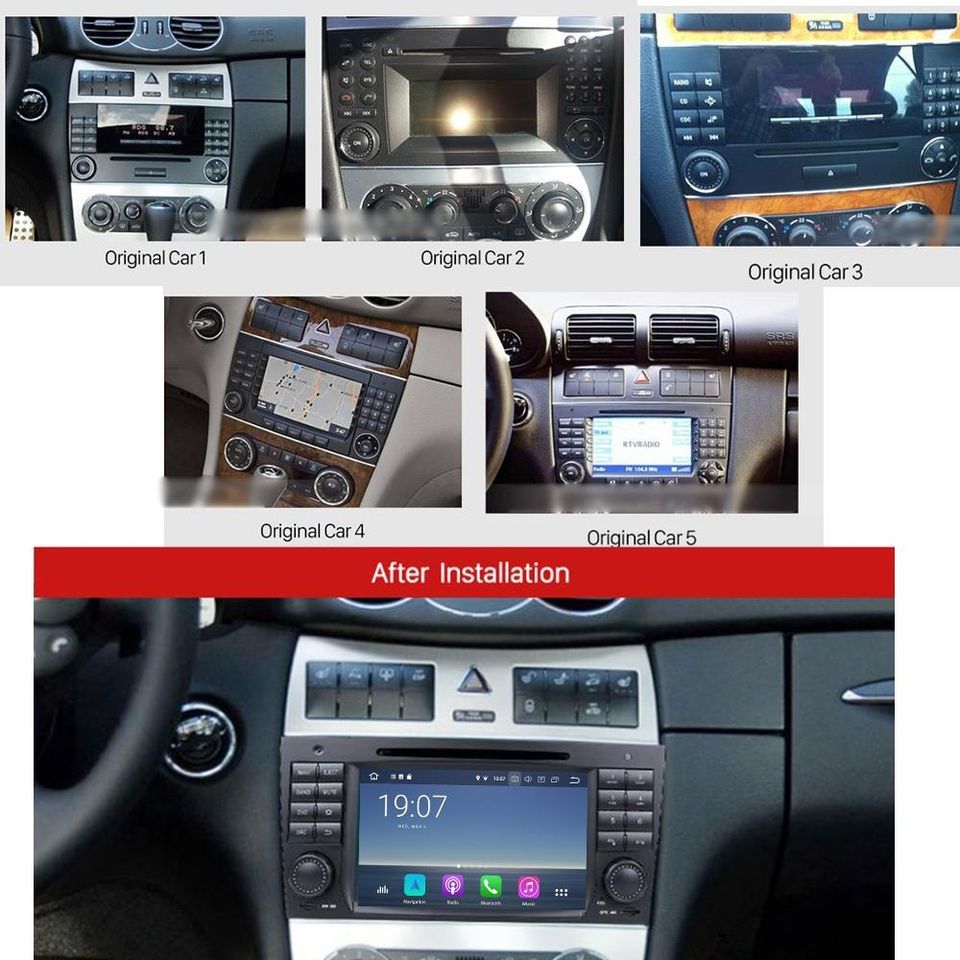 7" Touchscreen Android Autoradio GPS Navi CarPlay für Mercedes Be in Neuss