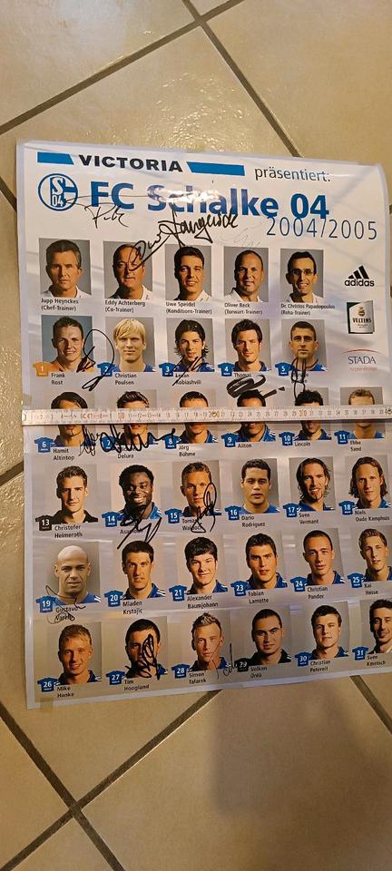 FC Schalke 04,  2004/2005, Poster, Autogramm,Fußball, Bundesliga in Elbtal