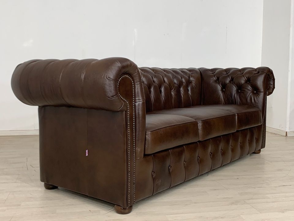 ENGLISH CHESTERFIELD GARNITUR SOFA SESSEL COUCH SOFAGARNITUR 3-2-1 VINTAGE in Berlin