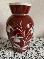Spechtsbrunn 70er Jahre Bodenvase Vase rotbraun weiß/silber 28 cm Sachsen-Anhalt - Ziegelroda Vorschau