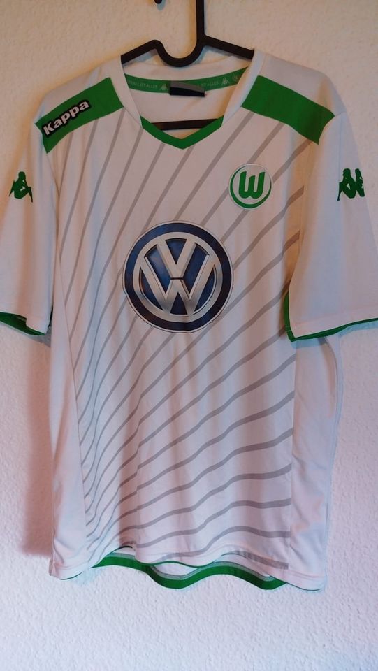 Original VfL Wolfsburg Trikot Saison 2014/15 - Weiß-Grün, Kappa in Sinzig