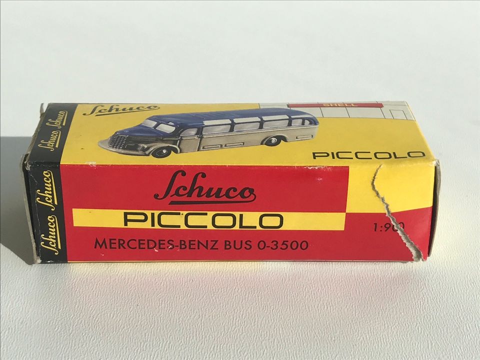 Schuco Piccolo Mercedes Bus blau weiß 0-3500 1:90 Modell in Bargteheide