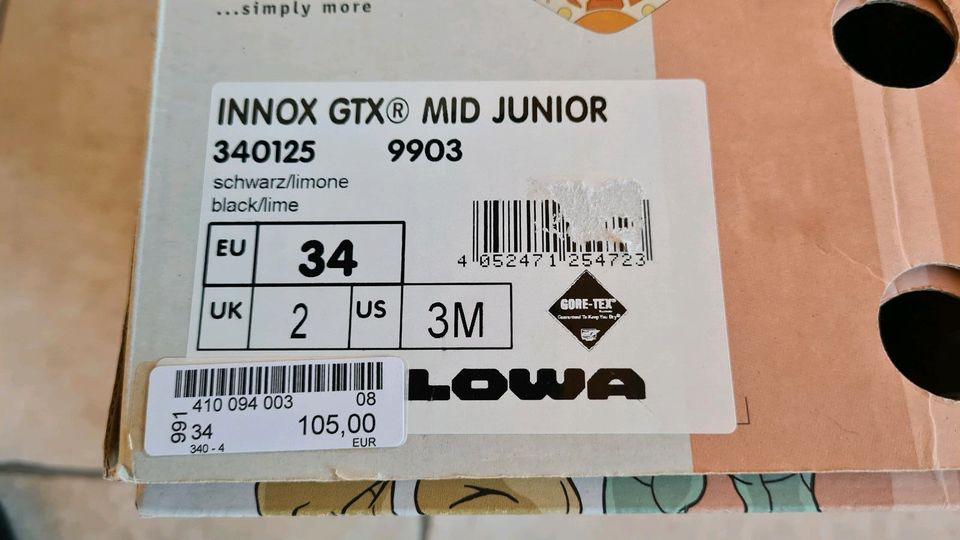 Lowa innox gtx mid junior Gr. 34 ***NEU*** in Gengenbach