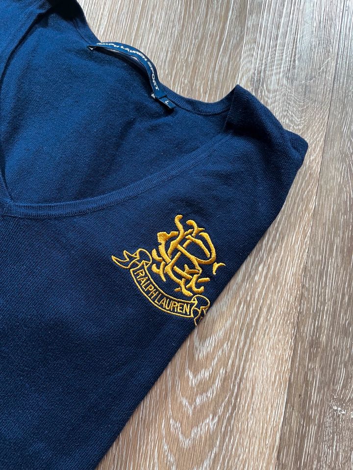 Ralph Lauren Pullover / Hoodie marineblau/Gold M/L in Heuchelheim