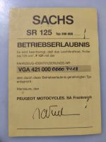 Sachs SR 125 Papiere für Sammler/Oldtimerenthusiasten/Schrauber Nürnberg (Mittelfr) - Mitte Vorschau