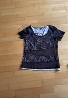 Da.T-Shirt elegant Fa.S.Oliver  dunkelbraun mit Spitzeneinsatz Bayern - Essenbach Vorschau