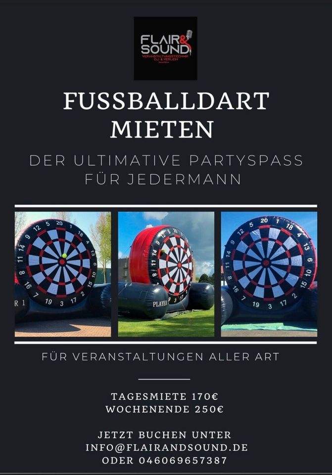 Fußball Dart Hüpfburg mieten in Wanderup