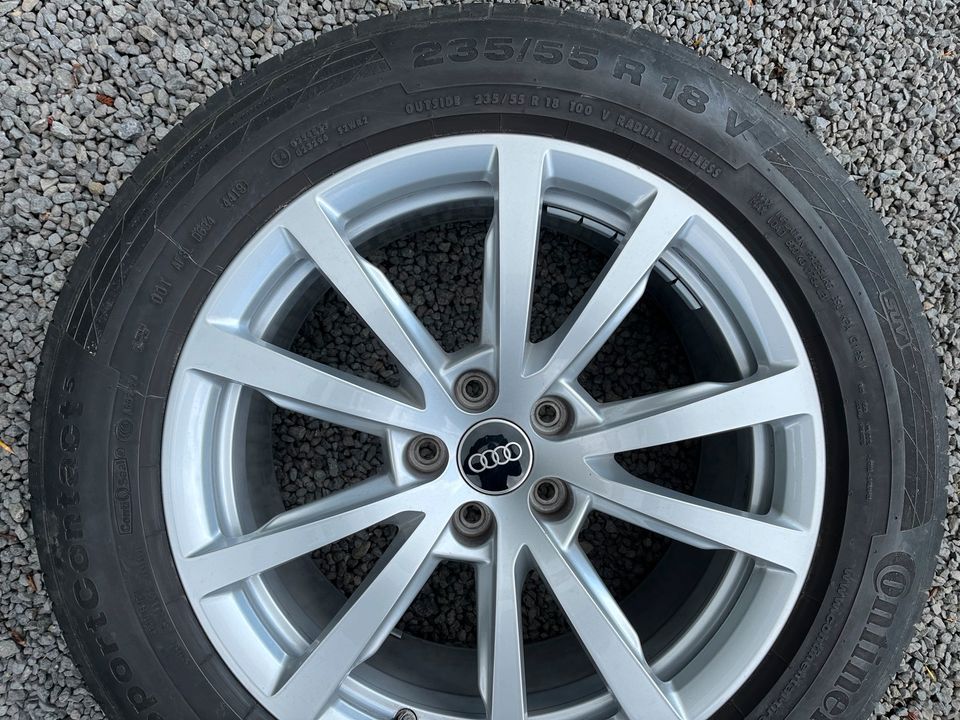 Audi Alu-Felgen mit Sommerreifen Conti 235/55 R18 100V in Simmerath