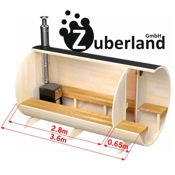 20% Rabatt, Fass Sauna 3,6mx2mø THERMOHOLZ, Saunafass, 8kW Ofen in Delligsen