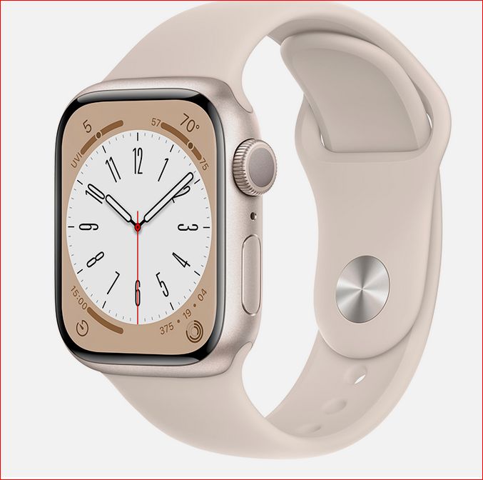 Apple Watch Series 8, 45 mm Polarstern Aluminium mit M/L size in Schimberg