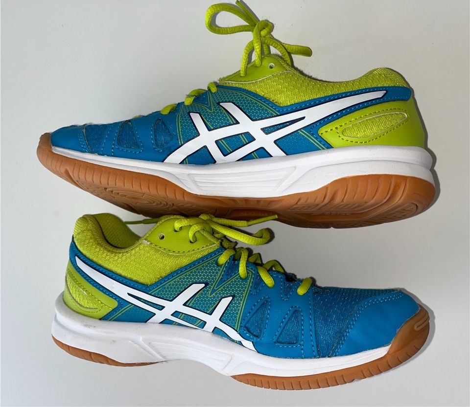 Neuw❗️ASICS GEL-UPCOURT Hallen Turnschuhe Sneaker Gr.36 Blau Grün in Aidlingen